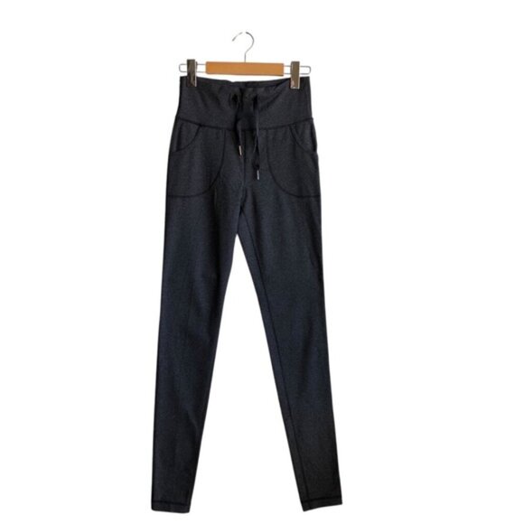 Lululemon Skinny Will Pant Size 4 Heathered Black Grey - Picture 2 of 11
